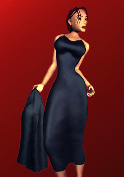 Lara in evening dress